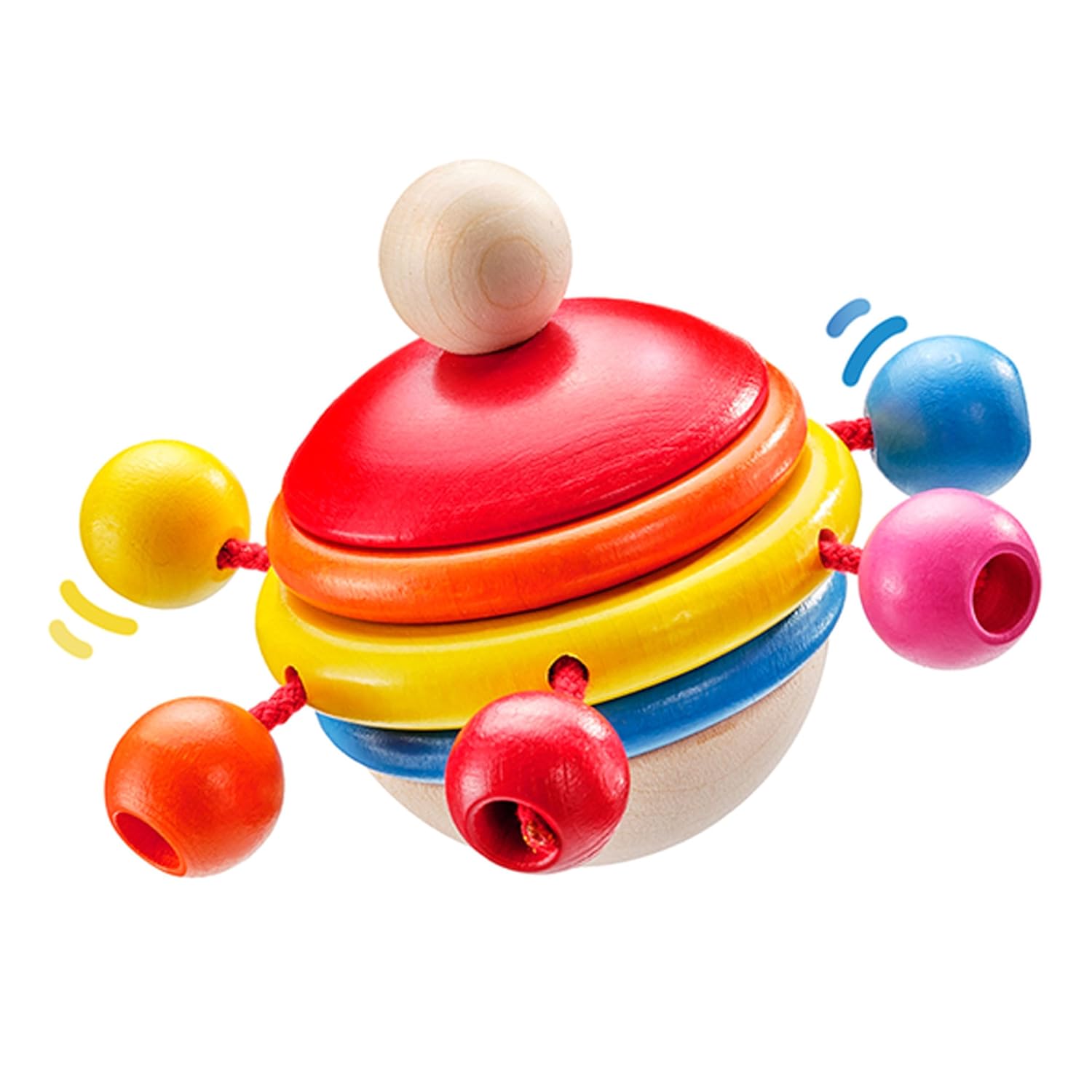 Selecta 61068 Rotating Spherical Toy, Wood, 7.5 cm