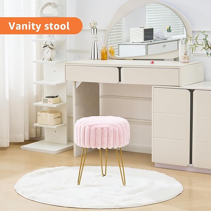 Silla De Oficina Sin Apoyabrazos Minimalista Rosa miniatura 2