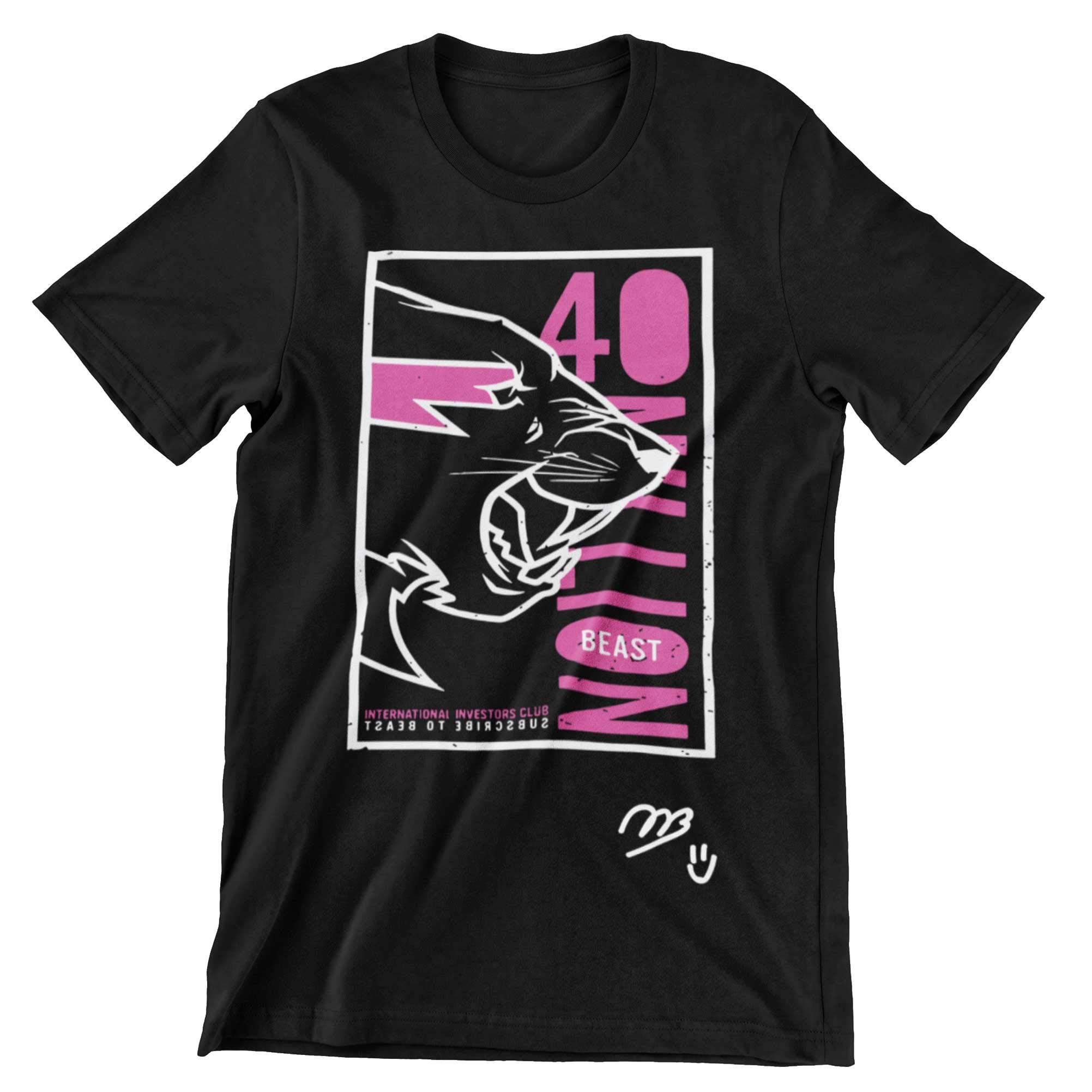 Limited Edition MrBeast 40 Million T-Shirt Signed Smiley Face Shirt Youtuber Merch Mr Beast- Buy 