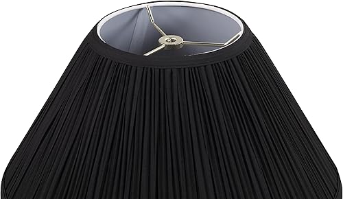 Miniatura 4 de Aspen Creative 33141, pantalla de araña tradicional plisada con forma de hongo negro, parte superior de 6 pulgadas x 14 pulgadas inferior x 18