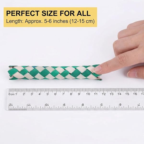 KAHZOR 20 pezzi Trappole per Dita Cinesi Classiche per Feste di Compleanno Petardi Miniciccioli Chinese Finger Traps di Legno Cattura delle Dita per Bomboniere e Forniture, Colori Assortiti - 5