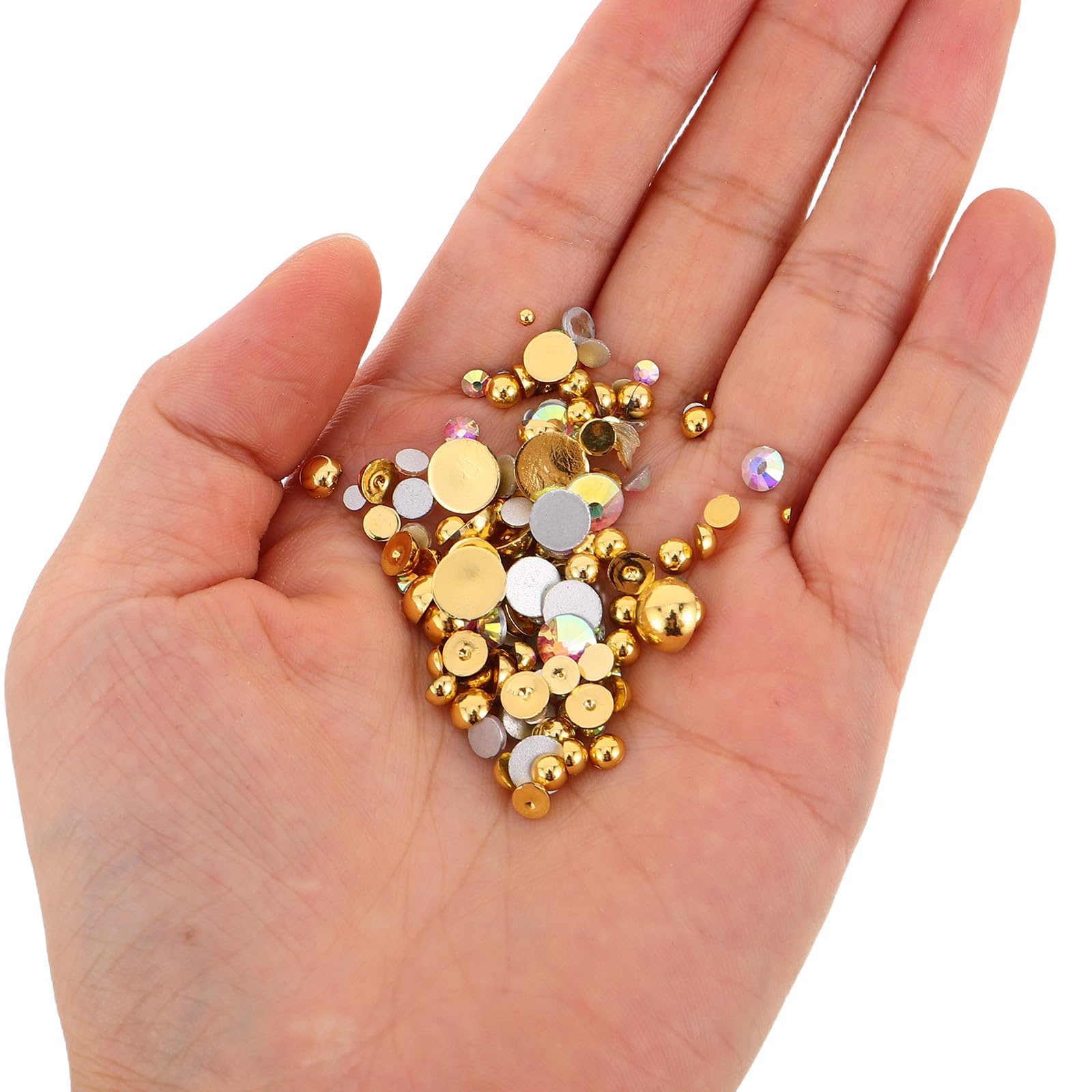 Unghie con Perle Piatte e Strass Kit Decorazioni per Manicure Gemme e Ciondoli per Nail Art Accessori per Unghie con Scatola di Organizzazione