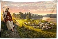 Vista 8 de Tapiz de Jesucristo La Última Cena, telón de fondo para decoración del hogar para dormitorio, sala de estar, fiesta de cumpleaños, 59 x 39 pulgadas