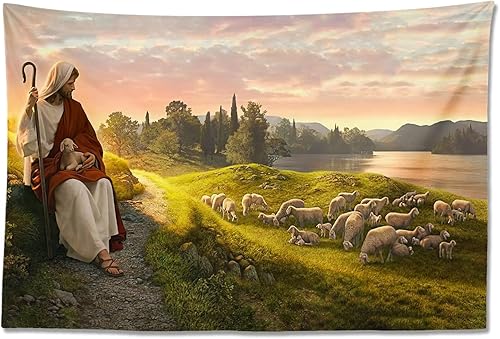 Miniatura 8 de Tapiz de Jesucristo La Última Cena, telón de fondo para decoración del hogar para dormitorio, sala de estar, fiesta de cumpleaños, 59 x 39 pulgadas