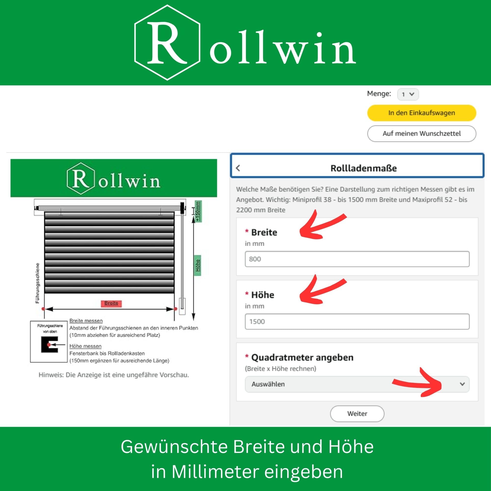 ROLLADEN PVC nach Maß Rolladenpanzer Kunststoff Rollladenpanzer Lamelle mit Hohlkammer | Rollladenfenster Rollladentür | Rollladen DEUTSCHE Produktion zum Einbauen Hier Konfigurieren »»