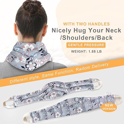 Miniatura 3 de UNCN Almohadilla térmica larga para cuello y hombros para espalda, 31 x 5.9 pulgadas, apto para microondas, paquete de calor húmedo grande, compresa