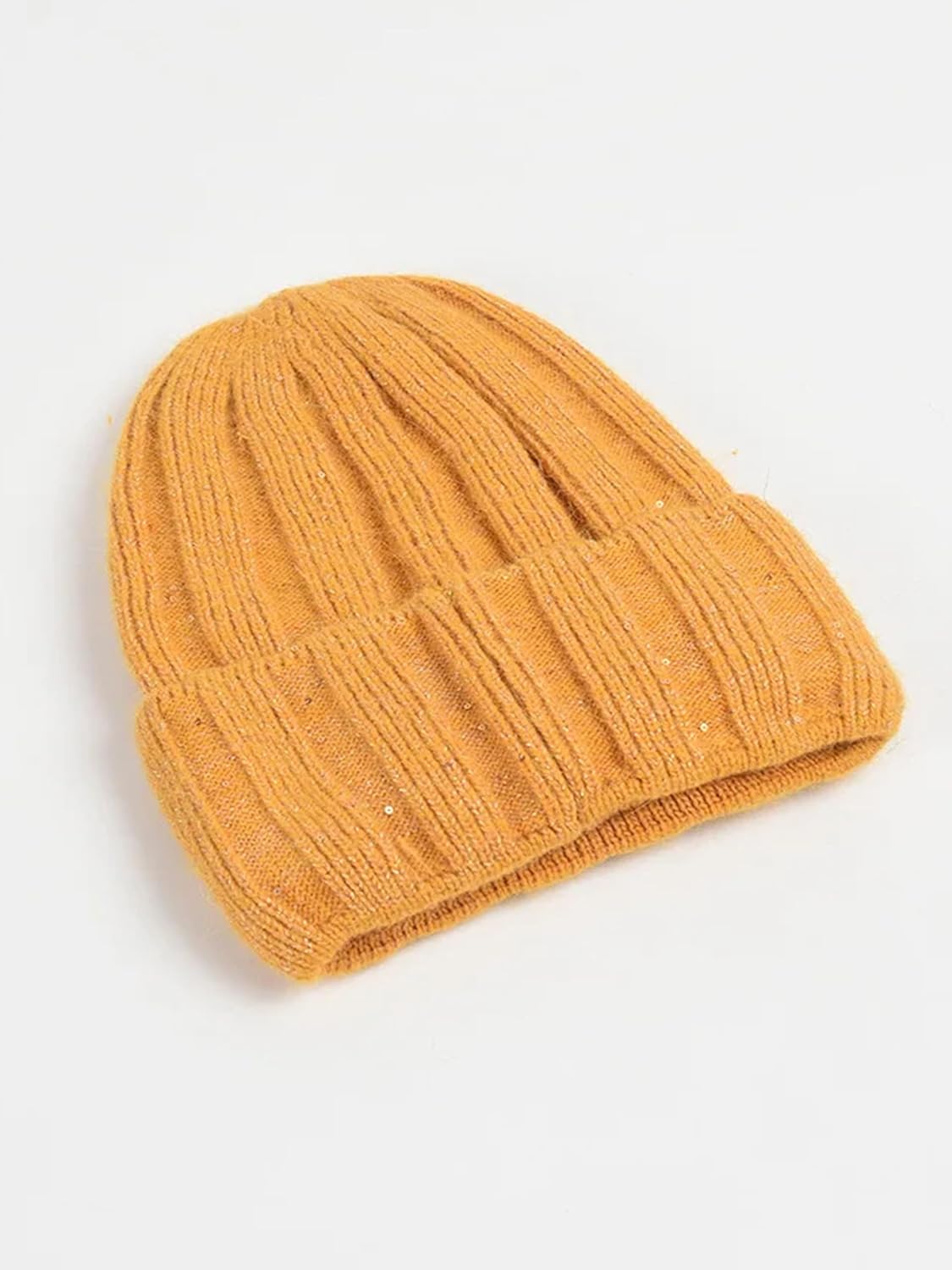 Women's Solid Color Cuff Braided Knit Hat Winter Thick Warm Ski Snow Skullies Beanies for Cold Weather Outdoor Sports Hat