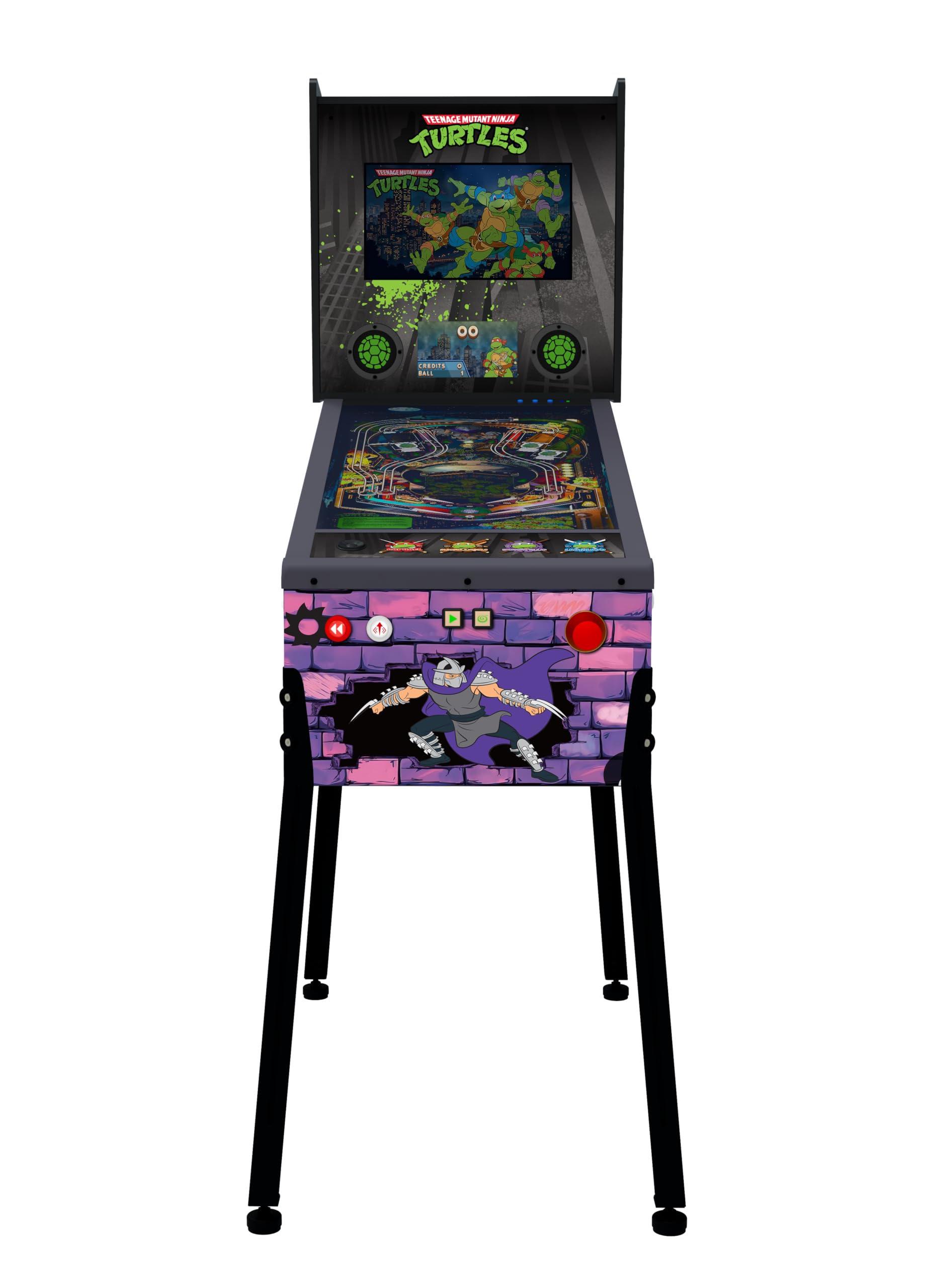 AtGames Legends Pinball HDP Teenage Mutant Ninja Turtles, Flipper Numérique HD 32 Pouces, Wi-Fi, 64 Go, Multicolore