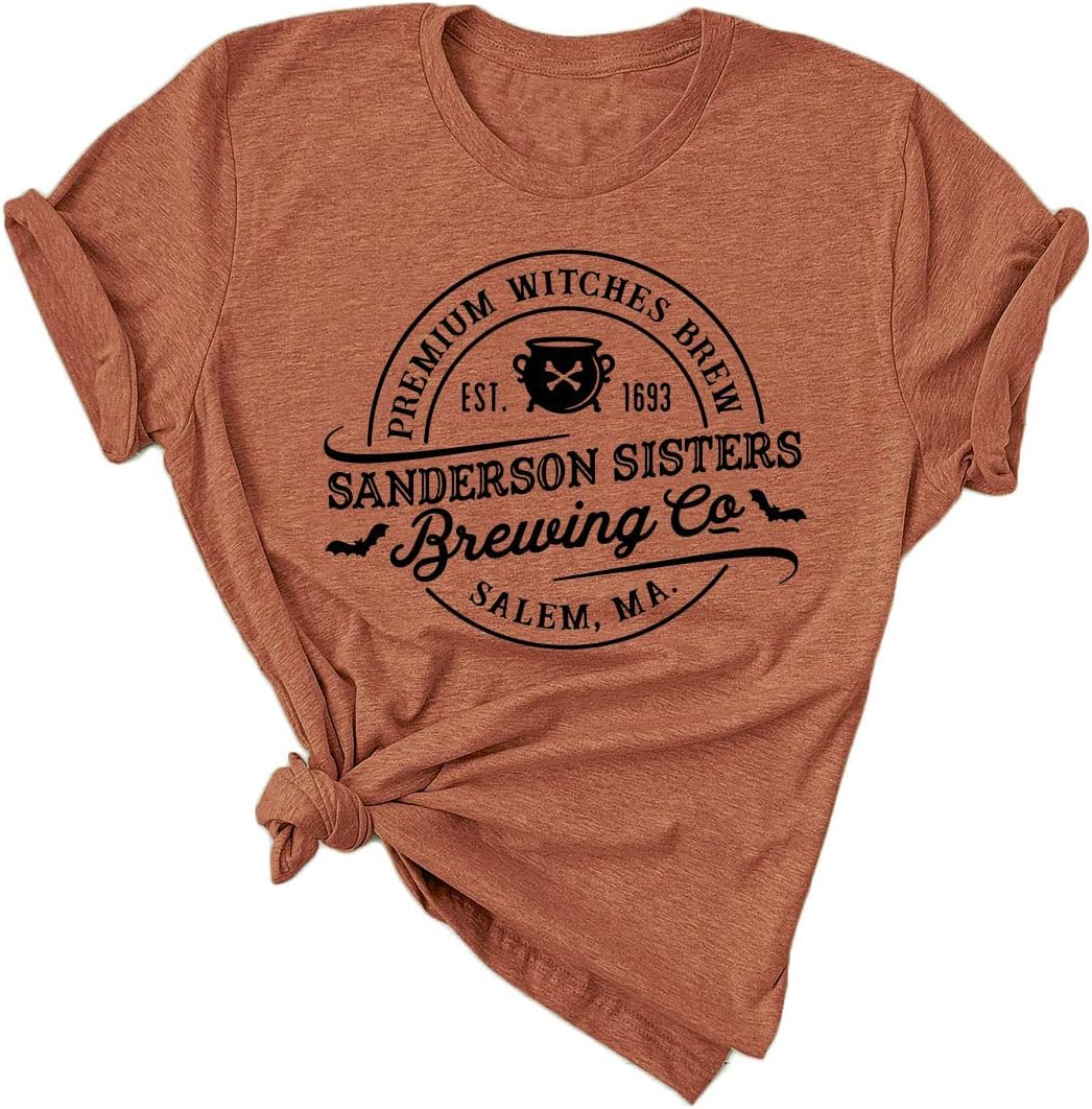 Sanderson Sisters Shirt Womens Funny Halloween Tshirt Fall Tee Tops