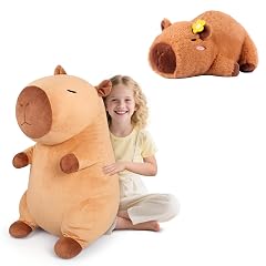 Giant Capybara Plush 30 Jumbo Soft Capybara Stuffed Animal Giant Plush Toys Hugging Pillow and 12 Heatable Coolable