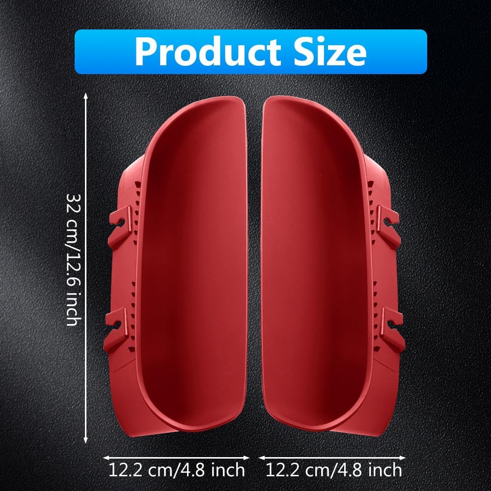 Car Hood Air Vent Hood Scoop Front Side Air Vent Cover Hood Bezels and Accessories Compatible with Dodge Challenger Redeye 2019-2020, Replace 68378080Ab, 68378081Ab, Red