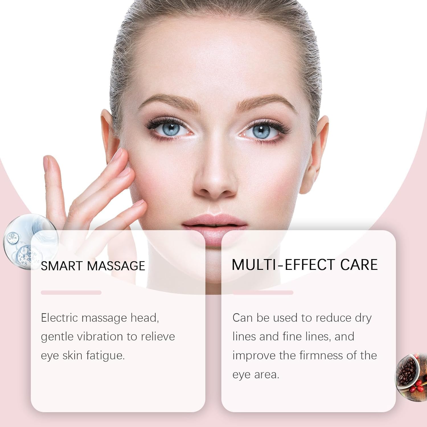 Crema de Ojos con Masaje eléctrico para ojeras, Antiarrugas, reafirmante e hidratante. Crema de polipéptidos para el Contorno de Ojos. Reafirma y suaviza Las líneas de expresión.