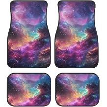 Galaxy Space Car Floor Mat Set Pad, All Weather Protection, Front & Back Seat Floor Mat Auto Car Accessories Universal Fit, 4pcs Full Set Carpet for Cars Trucks