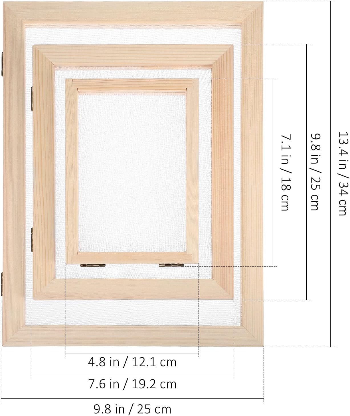OFFIGAM Double Frame Paper Making Kit with Mold and Deckle, Handmade Paper Craft Screen Set with Mesh and Absorbent Sheets for DIY Papermaking and Art Projects