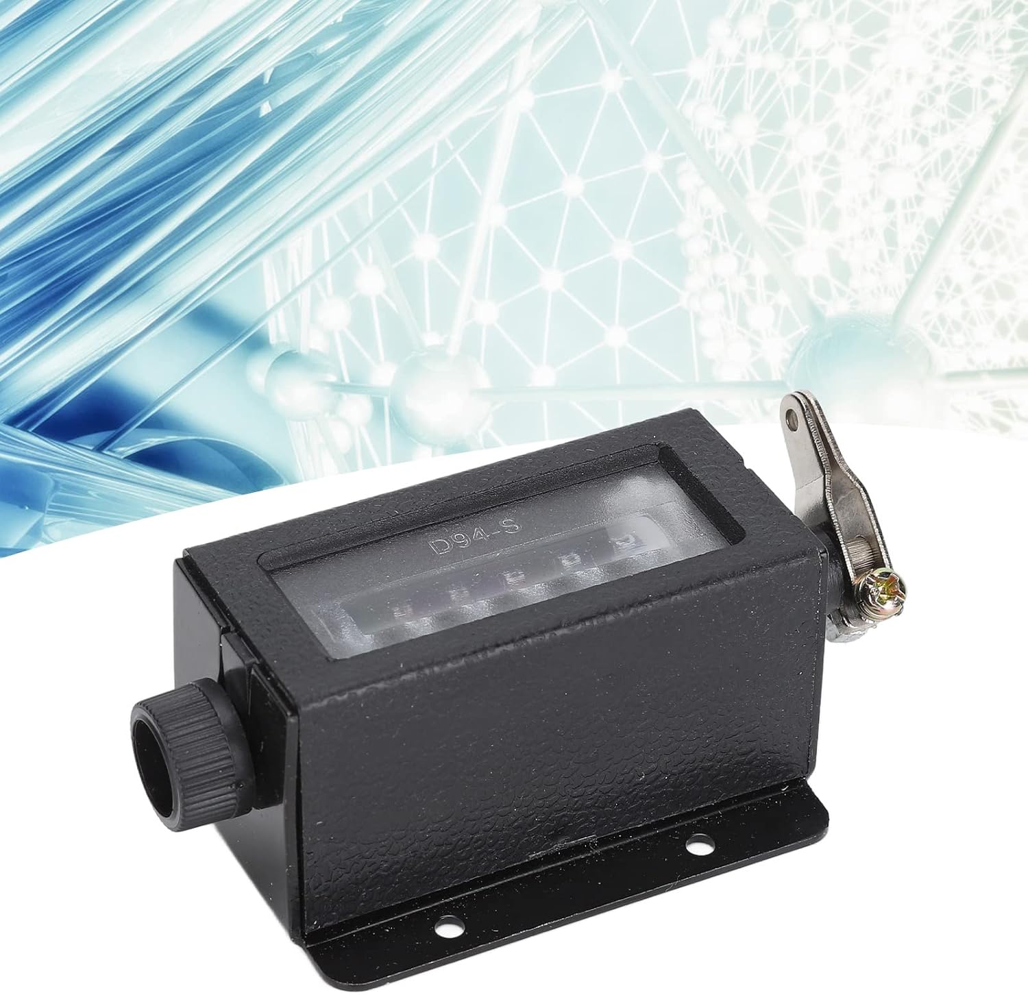 6 Digit Mechanical Hand Pull Stroke Counter Tally Device with Spring Reset Function for Punch Press Textile Machinery and Industrial Counting Applications Model D94S