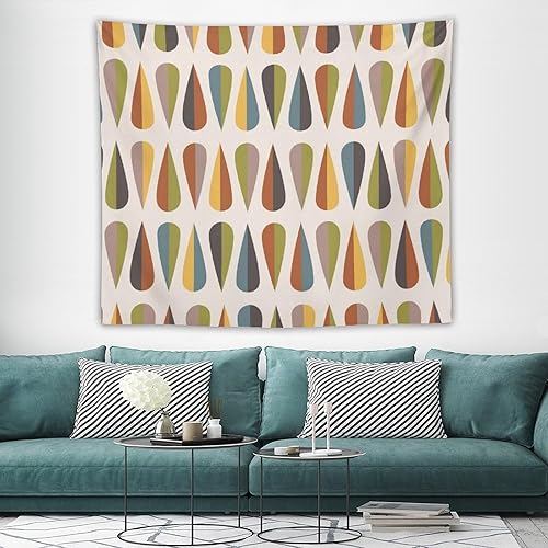 Miniatura 207 de Tapiz floral retro de los años 60 y 70, diseño hippie de primavera Groovy Flower Power Flower Boho para colgar en la pared, arte neutro para Hippie