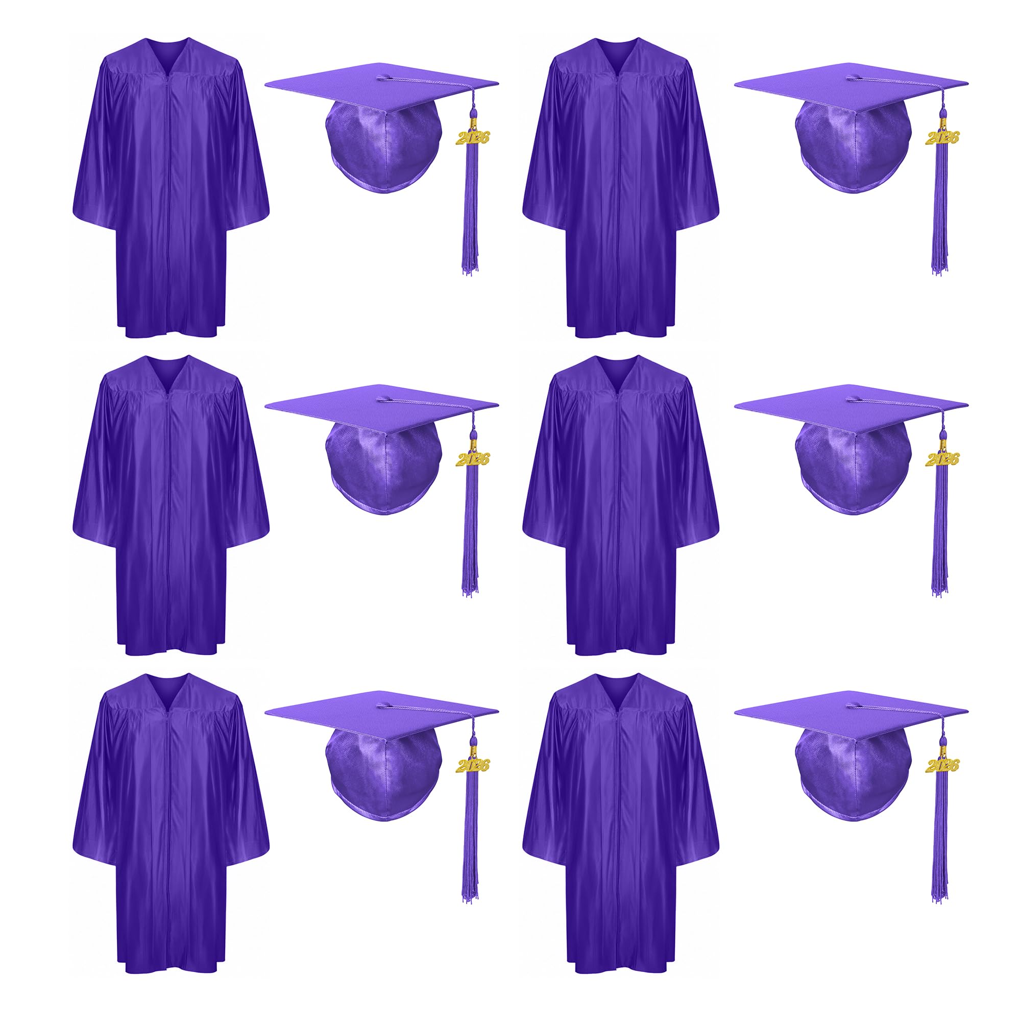 Shiny Preschool Kindergarten Graduation Cap Gown Set for Kids With 2026 2025 Tassel Charm