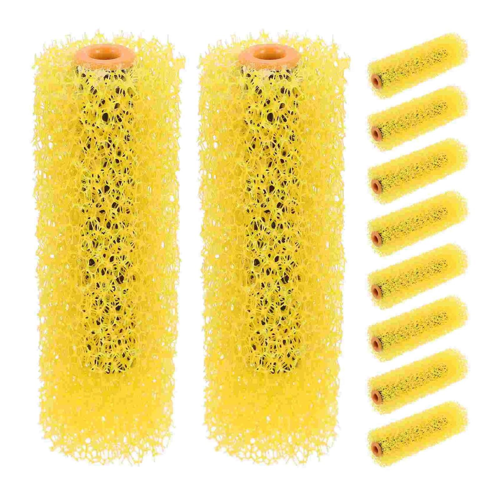 10 Pcs Roller Brush Rollers Sponge Paint Small For Painting Texture Textured Medium And(10.50X3.50X3.50CM)