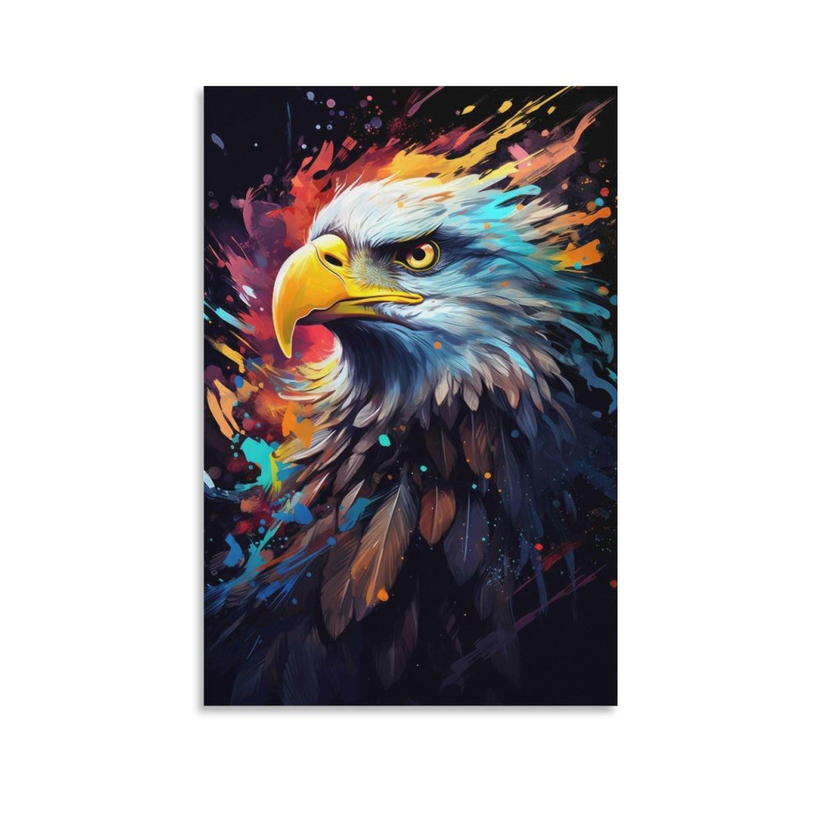 DHBANEIOK Eagle Head Art Poster Artwork Canvas Prints Picture Modern Canvas Wall Art Picture Wall Hanging for Living Room Home Decorations 24x36inch(60x90cm)