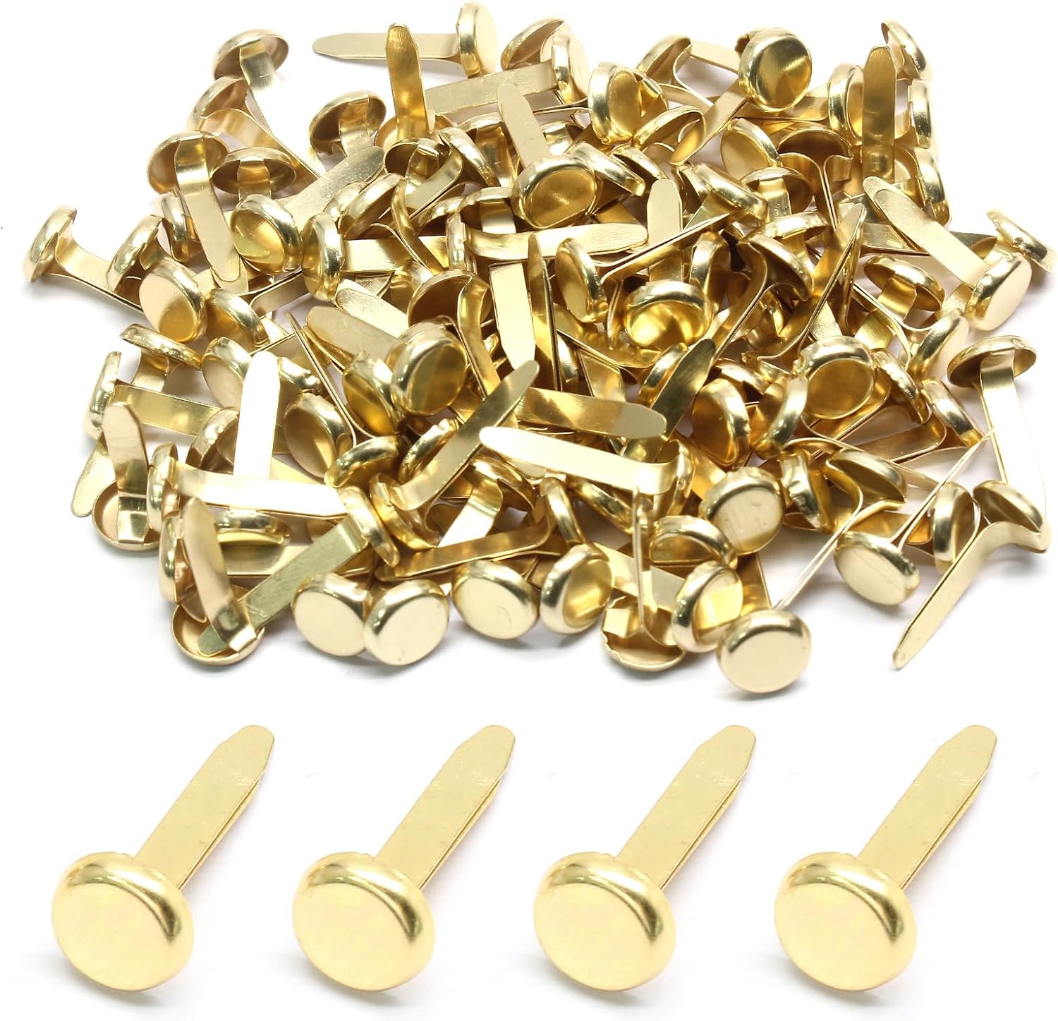 Bonsicoky Mini Brads Fasteners, Black, 6mm*12mm