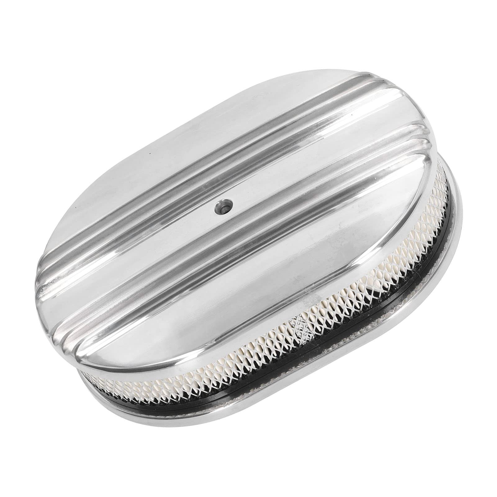 Filtro de Aire Ovalado, Alto Rendimiento, Diseño de Media Aleta, Filtro de Aire de Aluminio, Fuerte y Resistente, Apto para Carburadores, para Coches, Motos, Trabajos Manuales, Afi