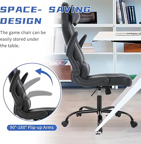 Miniatura 84 de Silla ergonómica para juegos de PC, silla de oficina para computadora, silla giratoria ajustable para videojuegos, silla de carreras con soporte