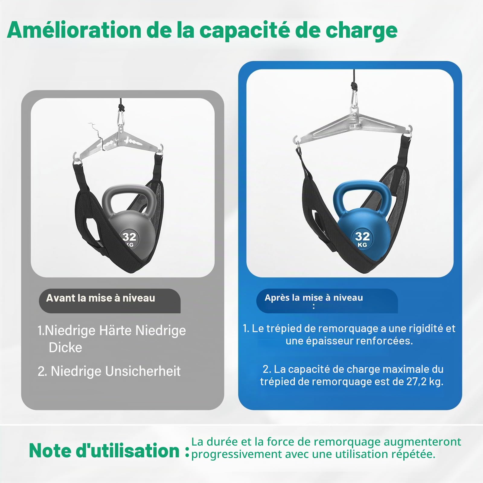 Appareil de Traction cervicale à Double cliquet, Appareil de Traction du Cou, pour Soulagement de la Douleur Cervicale, la Hernie Discale Vertébrale