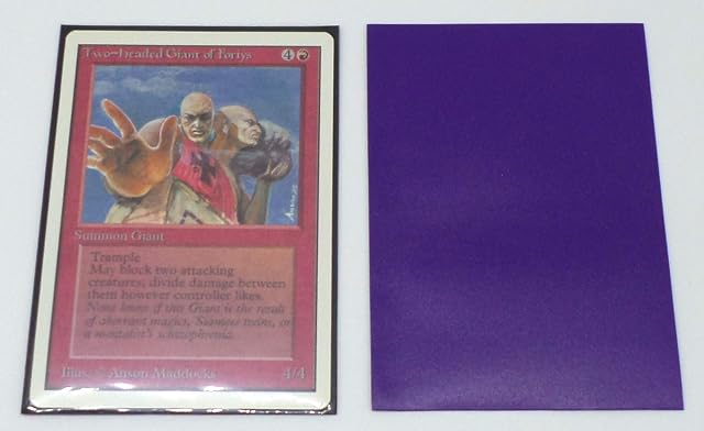 Foto 4 de 4 de docsmagic.de 100 Premium Bi-Color Card Sleeves Mat Purple/Black Standard Size 66 x 91 Fundas Púrpura Negra