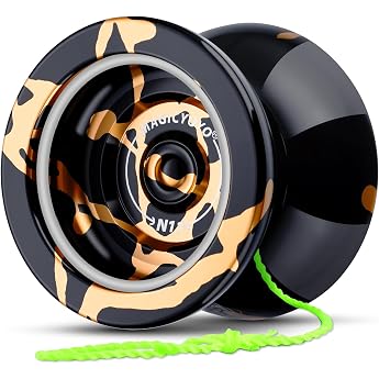 MagicYoYo New Design N11 Alloy Aluminum Professional Yo-yo Unresponsive YoYo Ball (Black With Golden) by MAGICYOYO