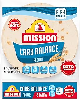 Mission Carb Balance Flour Tortillas, Fajita Size, 8 Count