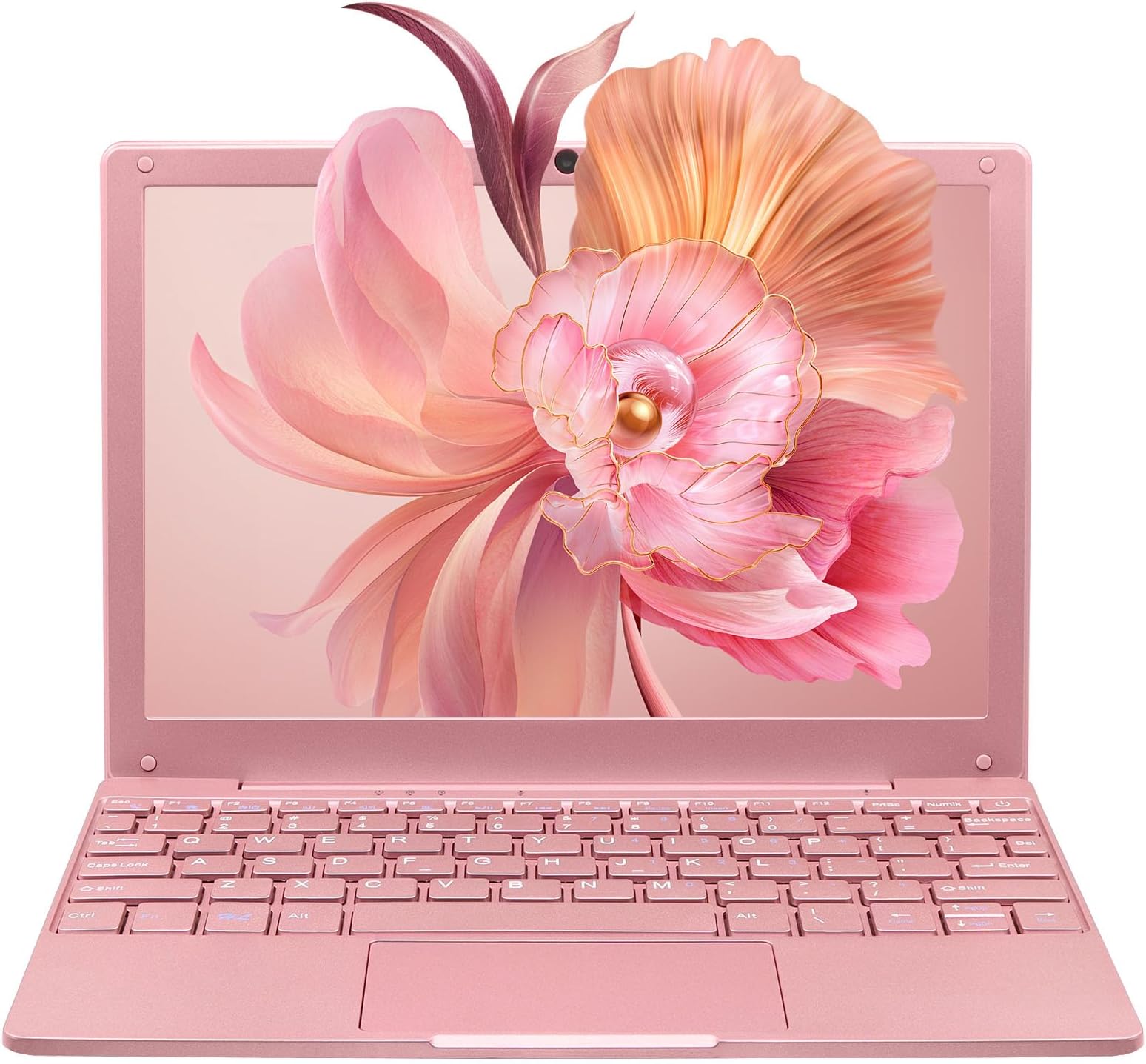 10.1 inch Ultra-Thin Portable Mini Laptop, Celeron N4020 Processor (up to 2.8Ghz), 8GB RAM DDR4,Weight only About 0.8Kg,Built-in Webcam, WiFi, Easy to Carry (Rose Gold, 8G+512GB SSD)