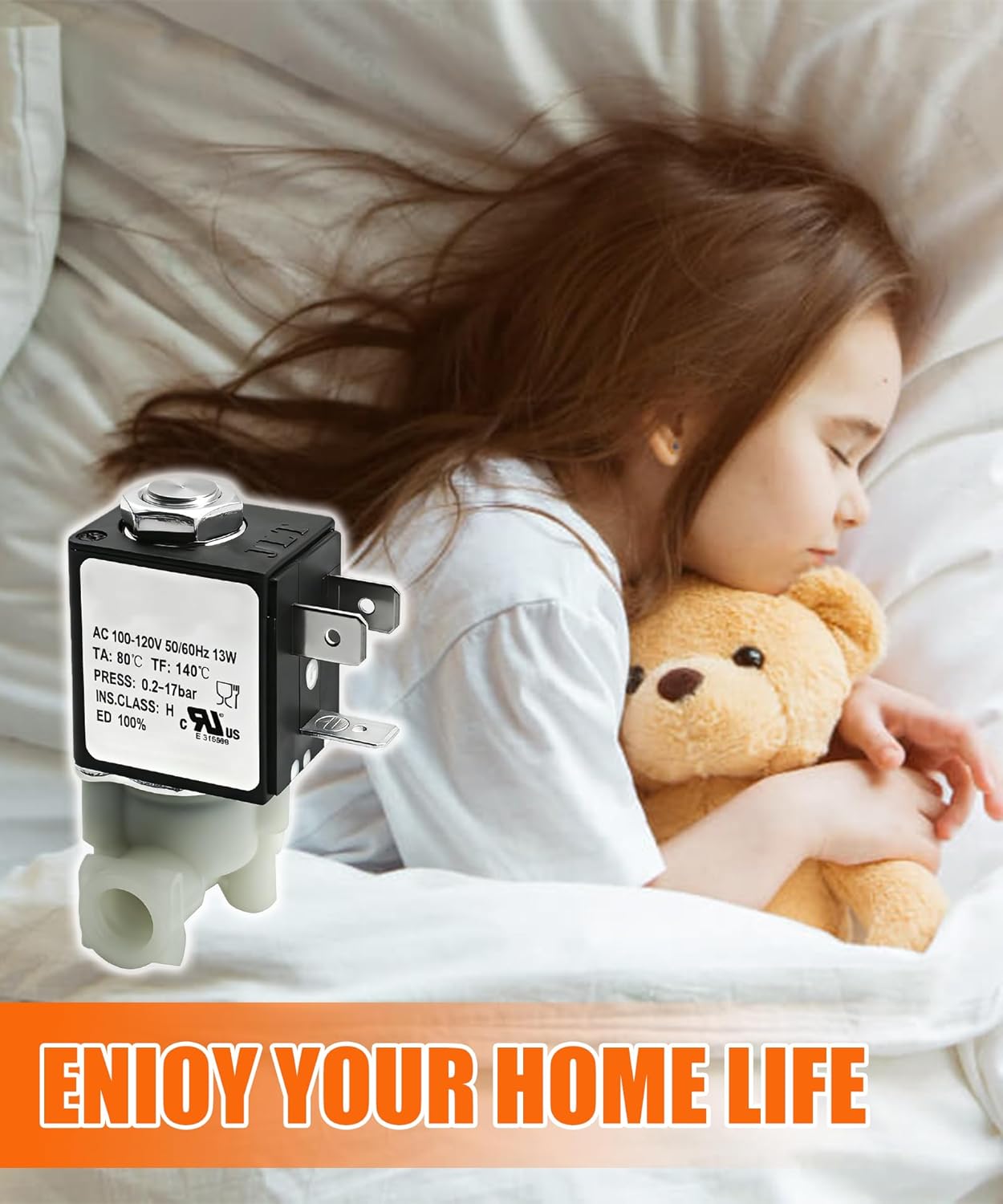 V799VN15PR44 Espresso Machines Solenoid Valve 2 Way Fits for Breville Espresso Machines Replace V799VN15PR44 (120V 60Hz)