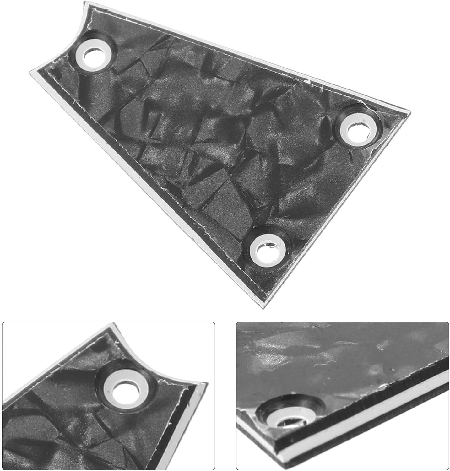 Mikinona Pvc Truss Rod Cover for Electric Guitar Iron Core Design Stylish Black Easy Installation Protection for Guitar Head