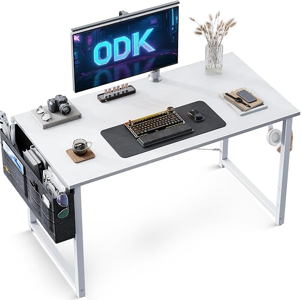 ODK 40inch Computer Desk with Storage Bag and Metal Legs