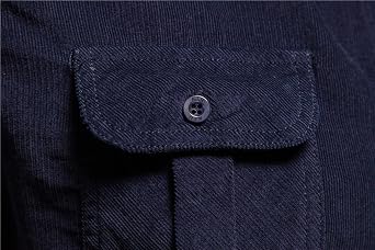 Men's Casual Thick Corduroy Shirt Long Sleeve Button Down Blouses Fall Warm Outwear Jacket