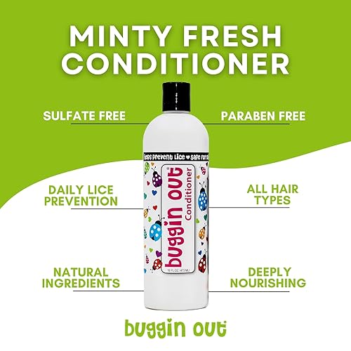 Miniatura 3 de Champú y acondicionador para la prevención de piojos, tratamiento de piojos de la cabeza de 16 onzas para niños y adultos, champú y acondicionador
