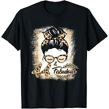 44th Birthday Gift Women Girls 44 Year Old Fabulous Leopard T-Shirt