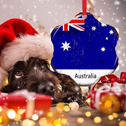 Vista 32 de Chipre - Adornos colgantes para árbol de Navidad, bandera nacional de Chipre, adornos de cerámica para decoraciones de Navidad, regalo de viajero