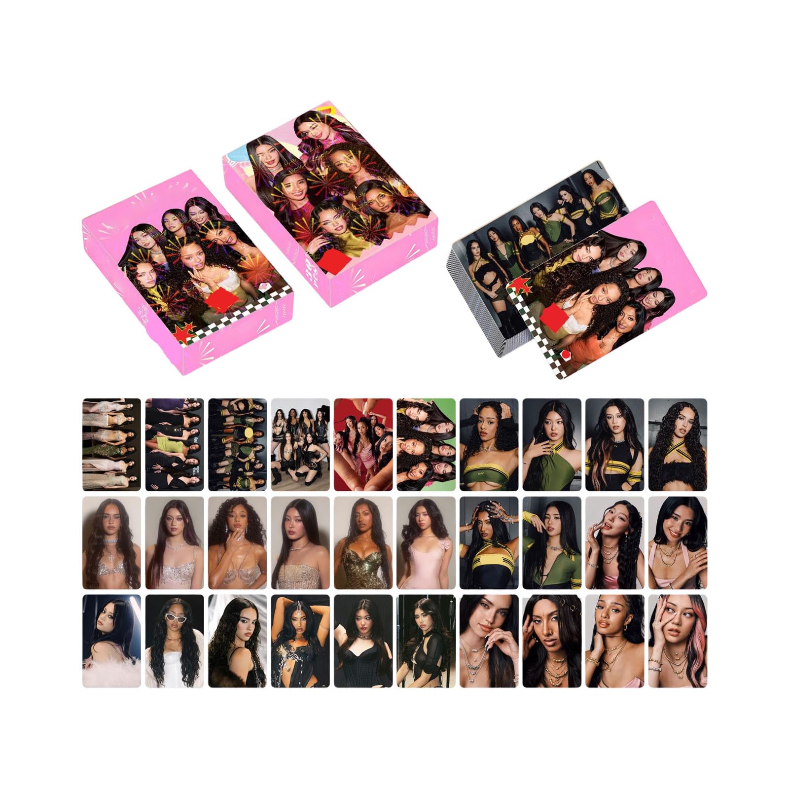 30PCS Katseye Photocards Album Beautiful Chaos Photocards Idol Album Pinky up Katseye Merch Photo Cards Swts Team Merchandise Photocards Gift for Fans A08 โ image 1