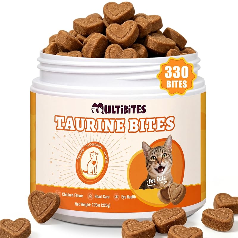 Multivitamínico para Gatos com Taurina, CoQ10 e L-Carnitina MULTIBITES, 330 unidades