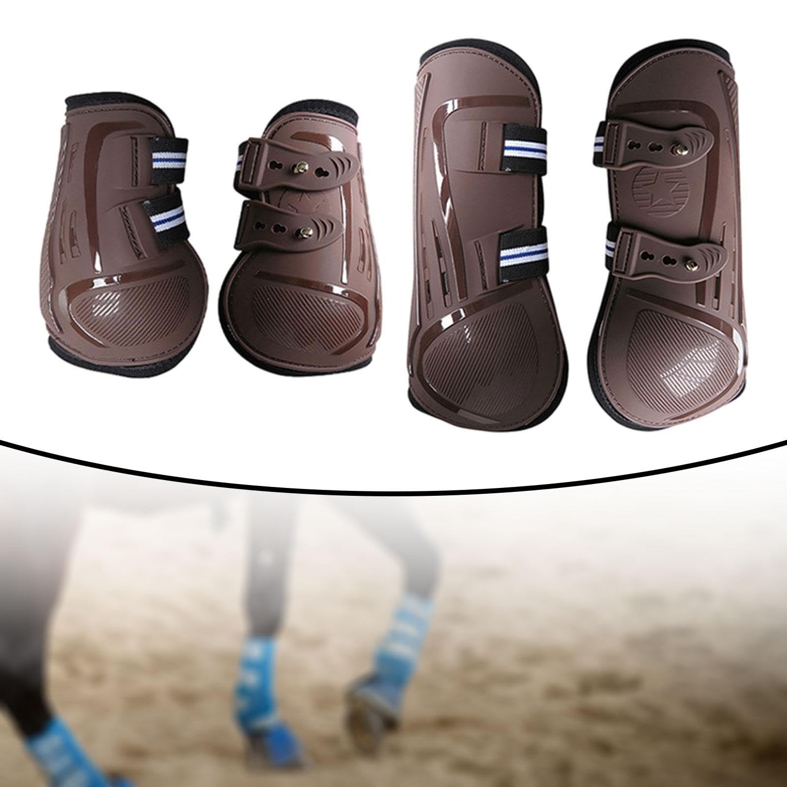 4X Pferde Stiefel Bein Schutz Unterstützung Stoßdämpfende Bein Wraps Bein Schutz für Springen Training Reiten REIT Zubehör, XL