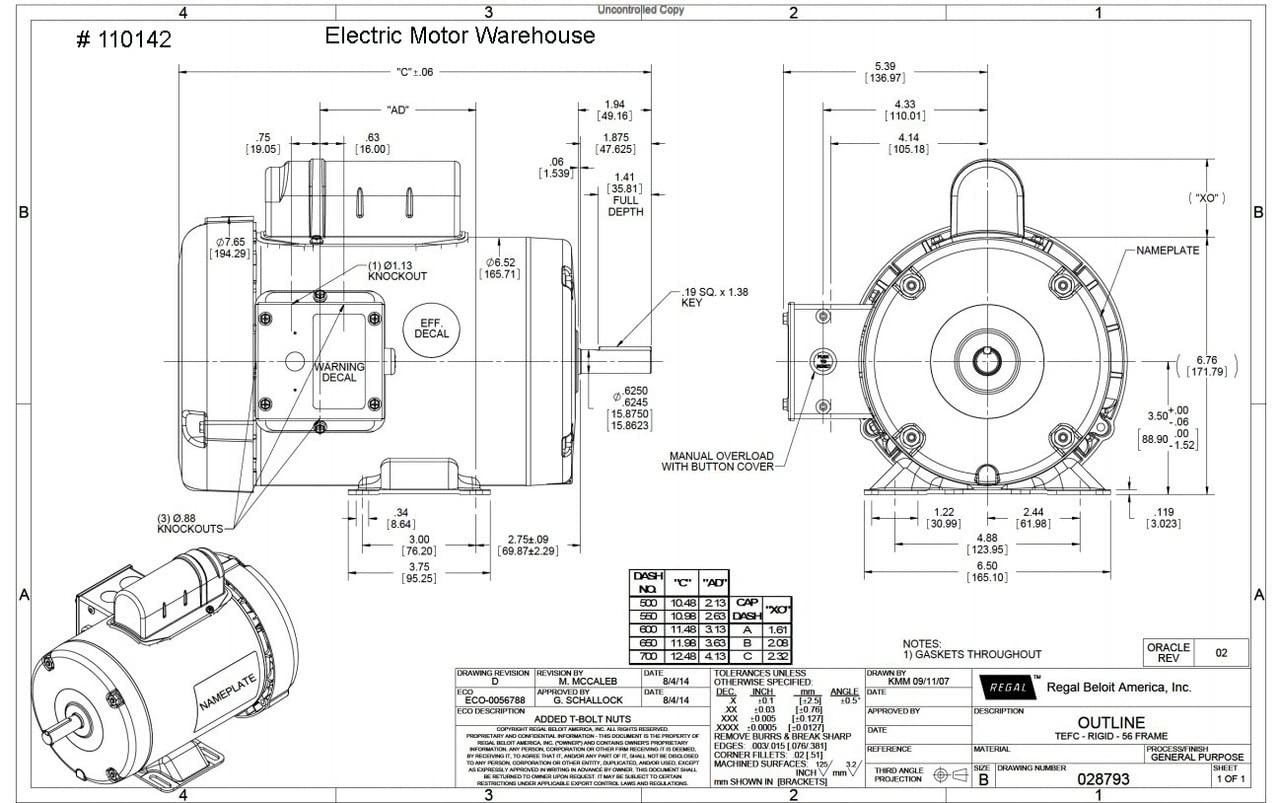 1 hp 3450 RPM 56 Frame TEFC 115/208-230V w/Overload Protection Leeson  Electric Motor # 110142: Electric Fan Motors: Amazon.com: Tools & Home  Improvement