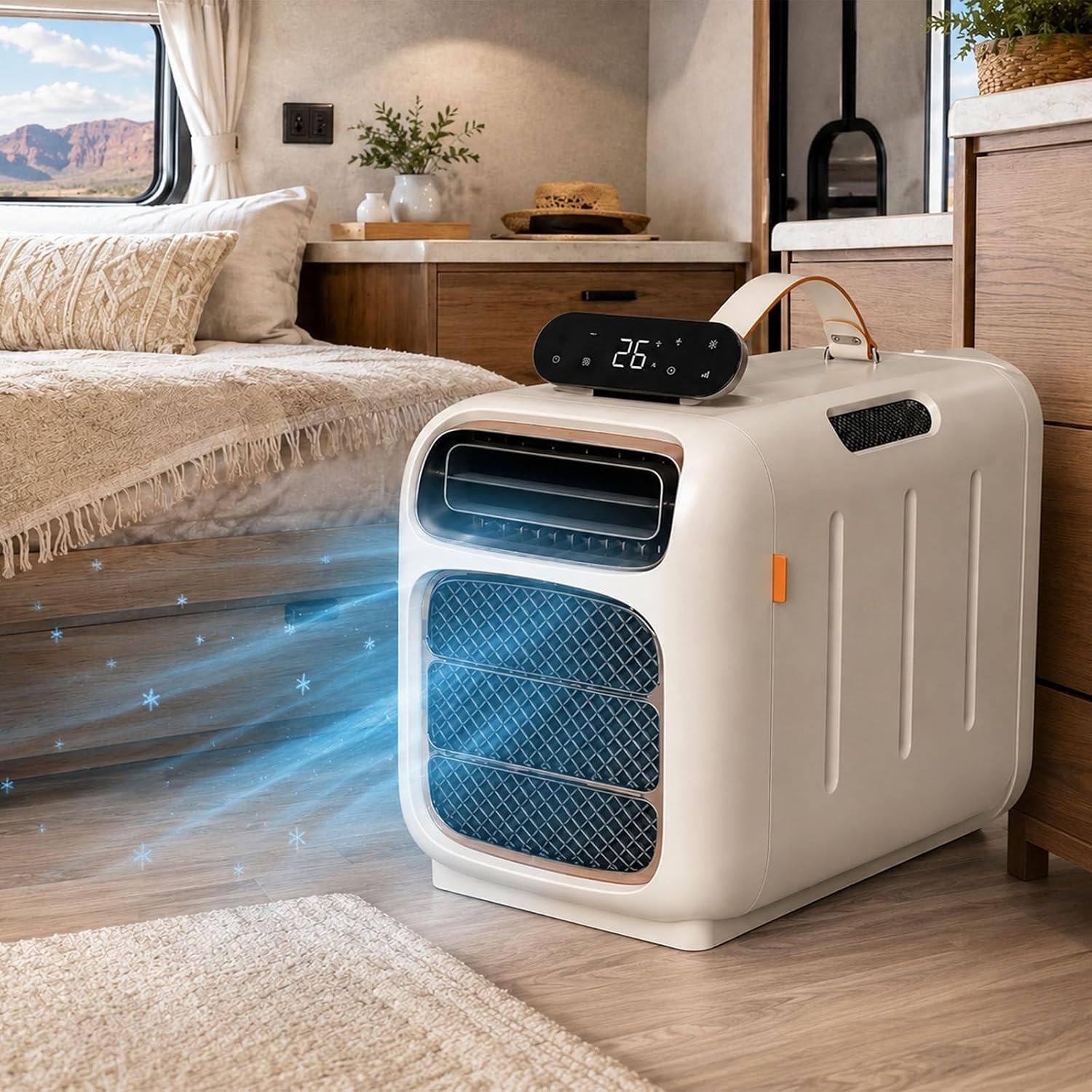 LSHFYV Portable Tent Air Conditioner 4800 BTU, Dual Hose AC with Remote