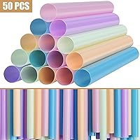 Vista 8 de ALINK 50 popotes de plástico jumbo, popotes desechables de varios colores anchos para batidos, Boba, té de burbujas, perlas de tapioca, 8.5 pulgadas