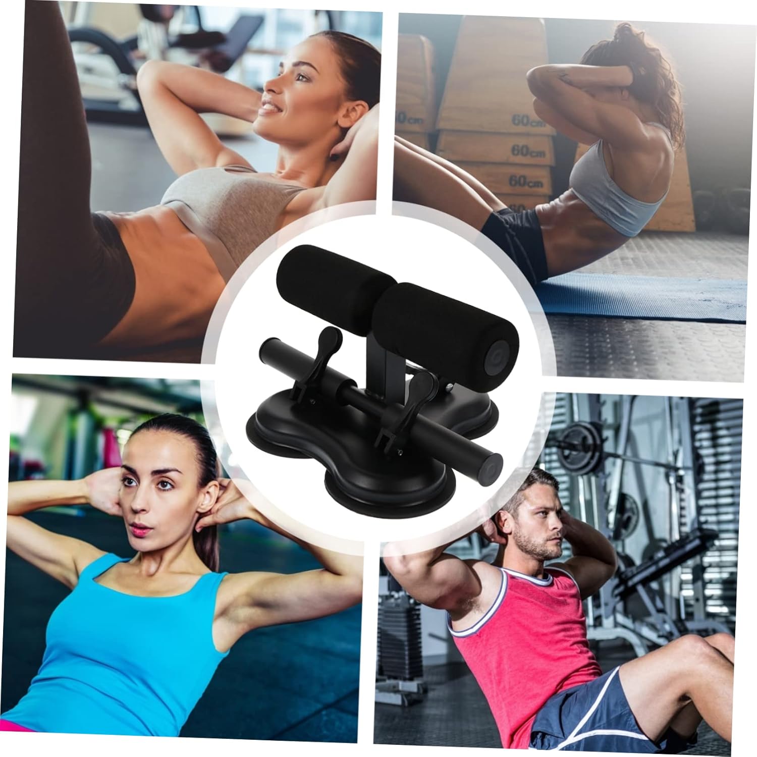 Abdominal Curl Assist Sit-up Bar Floor Situp Foot Sit-up Aid Device for Belly Fitness