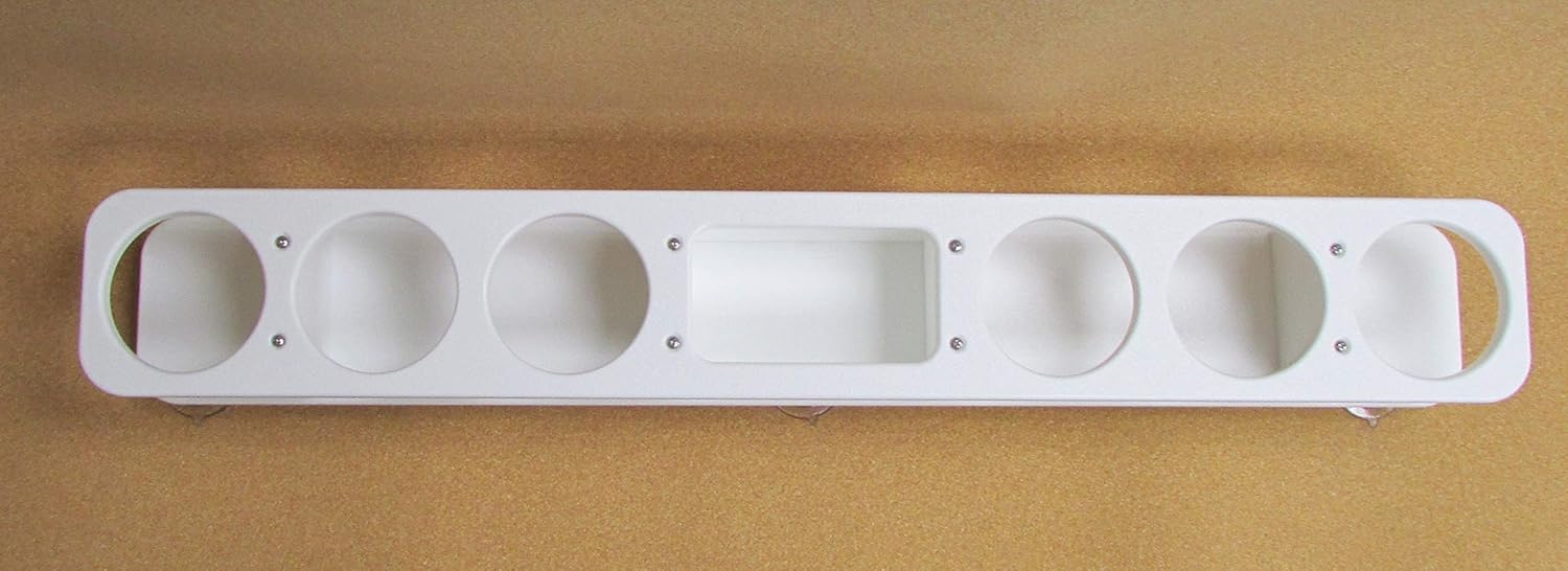 Inline Six Beverage Cup Holder w Storage Box Catch All