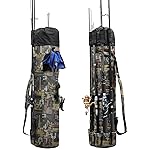 Allnice Fishing Tackle Bag Oxford Fishing Rod Case Portable High-capacity Fishing Pole Carry Organizer Outdoor Waterproof Fishing Tools Storage Bag for Fisherman (Multiolor)