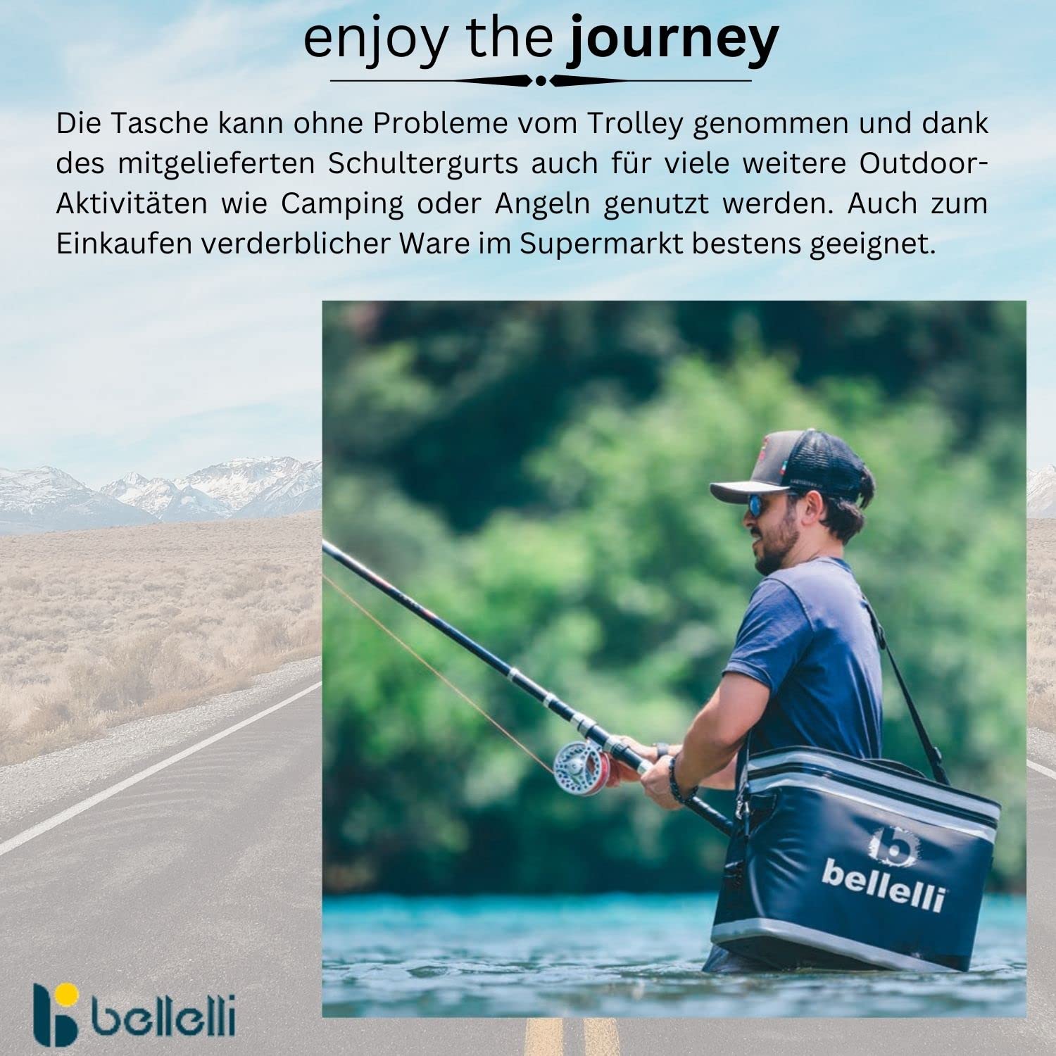 Red Loon by Bellelli - Carro de la compra para bicicleta - Remolque de bicicleta - Bolsa de picnic B-Tourist - Con bolsa térmica de 20 litros - Nevera con hasta 68 h de refrigeración - Carro para