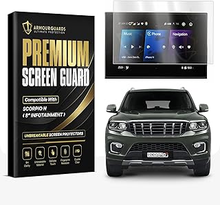 Screen Protector for Mahindra Scorpio N 2022- Running [NZ6, NZ8, NZ8L] Infotainment Navigation Music System Guard Accessories [Not Tempered Glass] 2025