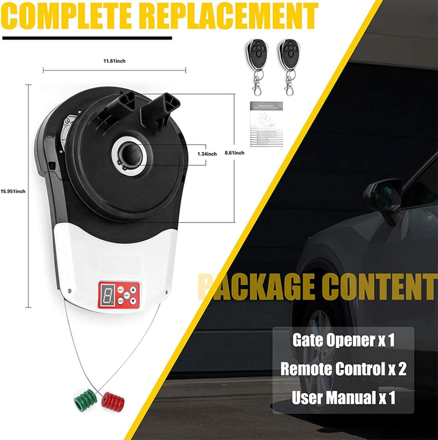 Automatic Roll Up Door Opener Commerial Garage Roller Door Opener w/Remote Roller Door Opener Power Electric Rolling Shutter Roller